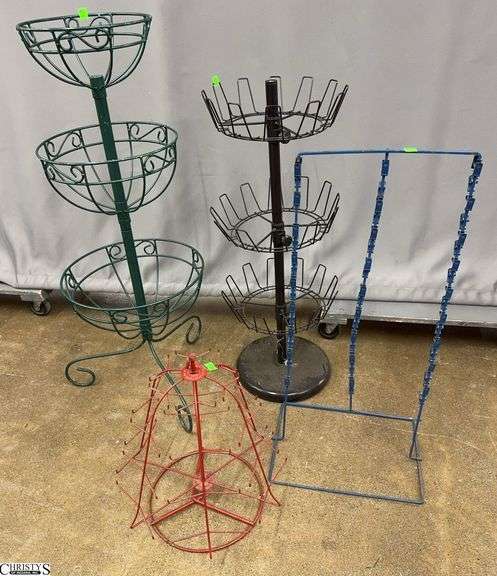4 Metal Merchandising/Display Pieces - 38" of tallest image