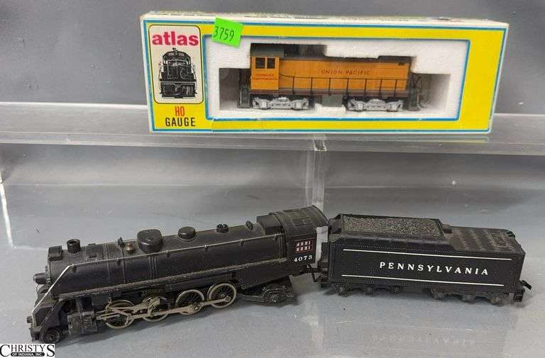 Pennsylvania 2-8-2 Locomotive With Tender, Atlas Alco S2 Union Pacific Engine image