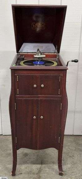 1920's The Aeolian Company Aeolian Hall Indianapolis Victrola - 18" x 21" x 42" - some wear, scuffing to finish image