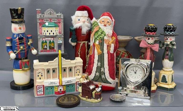 Nutcrackers, Dept 56 Snow Village Houses, Candlesticks, Christmas Decor - 15" of tallest image