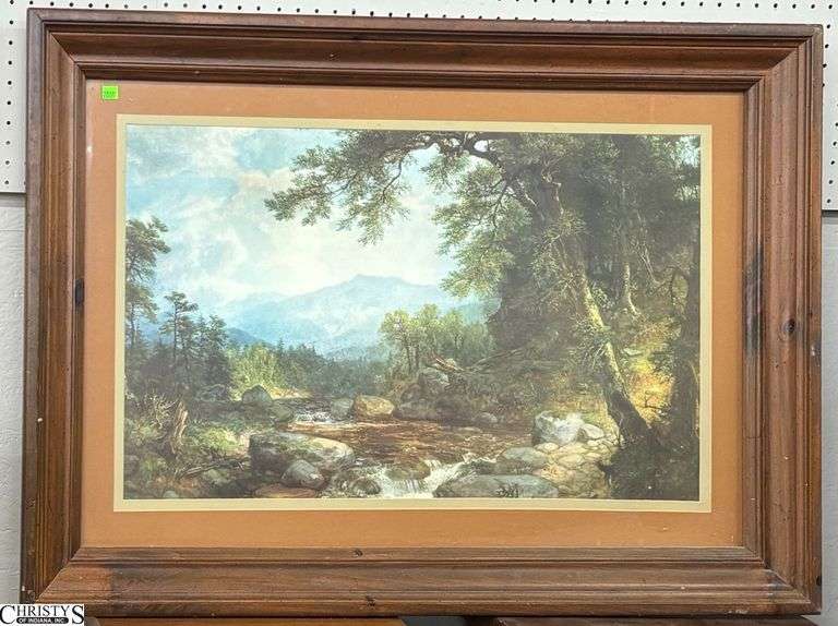 "Monument Mountain, Berkshires" Framed Print after Asher Brown Durand - 42" x 30" of frame image