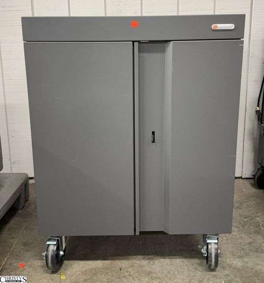 Bretford Metal 2 Door Laptop Charging Cart 29x26x38" image