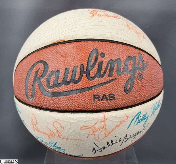 Signed Rawlings NCAA Basketball - Appears Signed Steve Alford and Others - See photos for signatures - 9" - some wear image