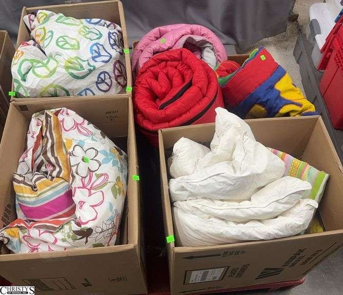 Skid of Soft Goods - Sleeping Bags, Comforters, Misc - SKID NOT INCLUDED image