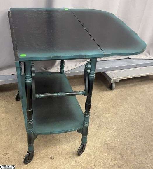 Imperial Grand Rapids Wooden Tea Cart - 15" x 27" x 26" - 11" of drop - some scuffing image