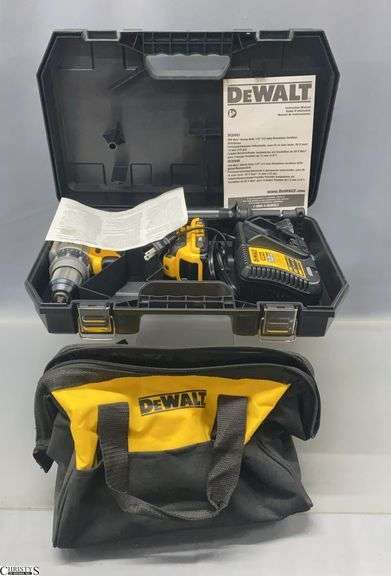 DeWalt Heavy Duty 1/2" Brushless 20v Drill Driver DCD991, Hard and Soft Case With Battery and Charger image