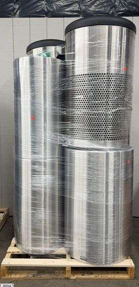 Rubbermaid Commercial and Other Stainless Trash Containers, Wood Skid Included 36" Tallest image