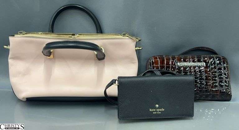 Ladies Kate Spade, Brighton, Chloe Crossbody/Handbags - 11" x 8" of largest - some wear from use, these handbags have not been authenticated image