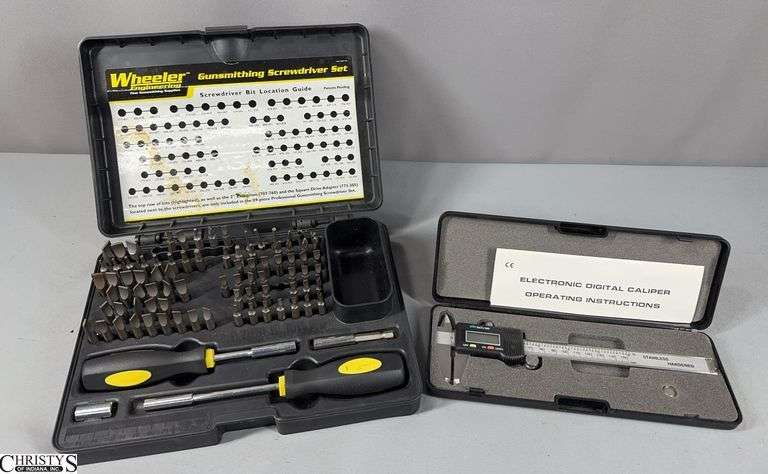 Electronic Digital Calipers and Wheeler Engineering Gunsmithing Screw Driver Set image