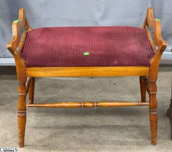 Vanity Stool Has Had Side Repaired 26x17x22" image