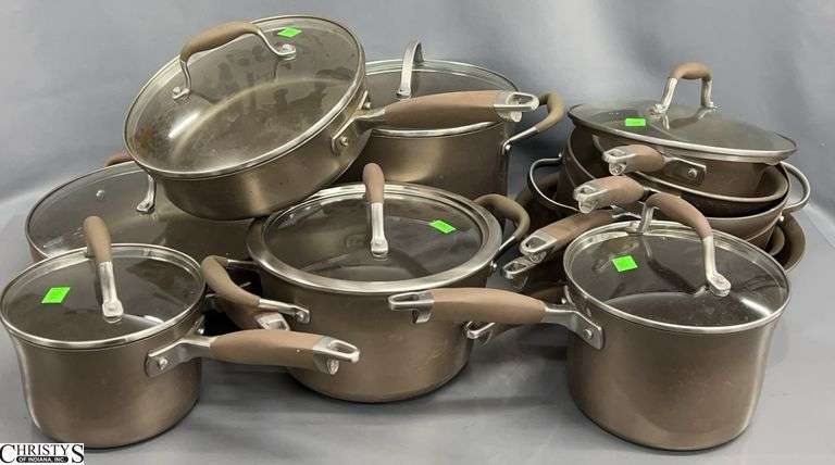 Anolon Used Pots and Pans Set With Lids image