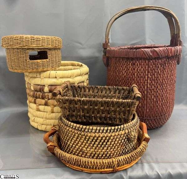 6 Assorted Baskets - 14" x 24" of largest image