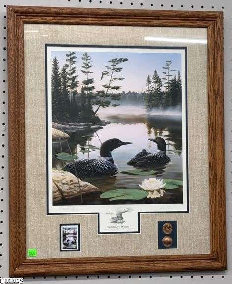 1990 Signed Leo Stans "Boundary Waters" Print - 20.5" x 24" image