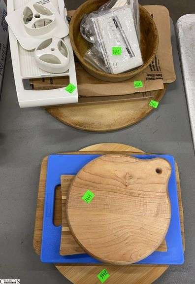 Vegetable Slicer, Pampered Chef, Lazy Susan, Wooden Cutting Boards image