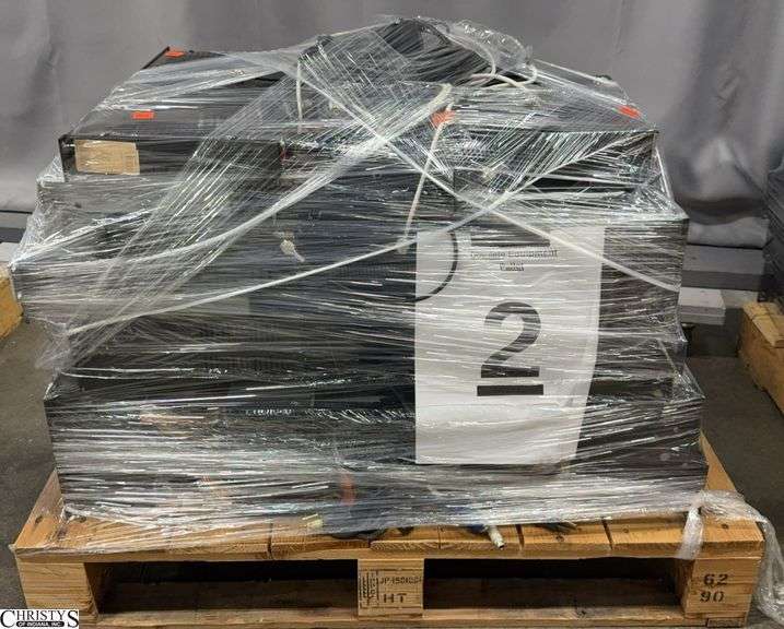 Small Pallet With Obsolete / Used Commercial Electronic Items, Cables, Wires image