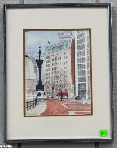 "Columbia Club ... a Tradition" Signed Betty Boyle Lithograph 15 of 500 - 11" x 14" of frame image