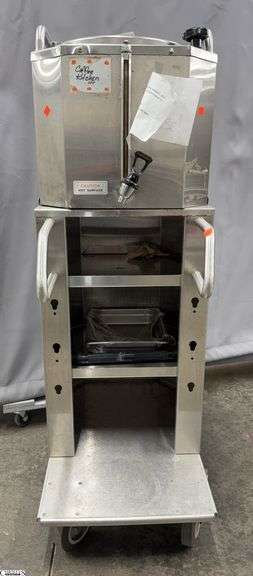 Stainless Commercial Coffee Dispenser On Stand 18x30x53" image