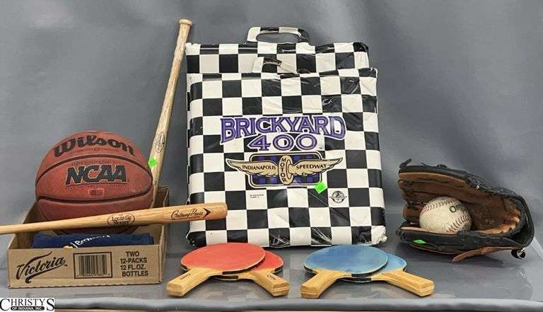 Brickyard Stadium Seats, Basketball, Baseball Glove, Double Ladder Ball Game image