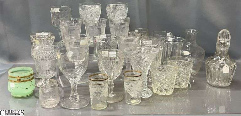 EAPG Goblets, Zipper Edge Ewer, Misc - 6.5" of tallest image