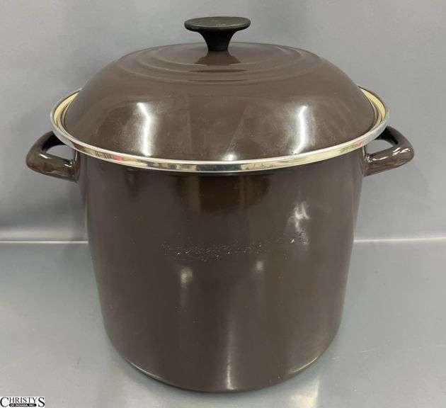 Le Creuset Brown Enamel Stock Pot - 12" image