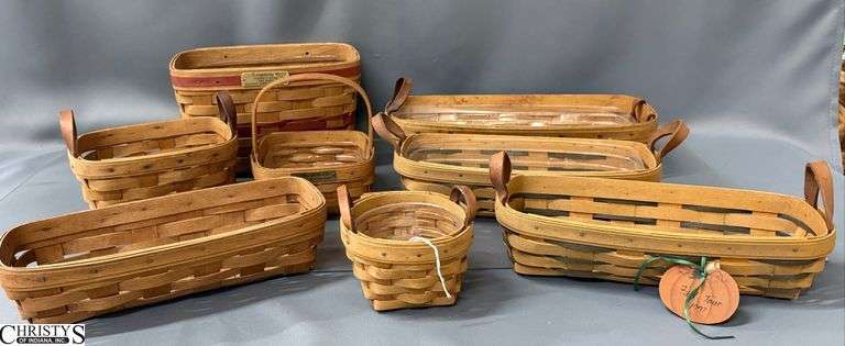 8 Longaberger Baskets - 14" x 3" of largest image