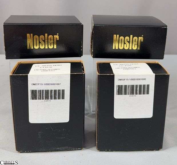 4 Boxes of 100 Nosler Factory Seconds 30 Cal. 155 GR HPBT Custom Competition Bullets.  Only 1 Box has been opened. image