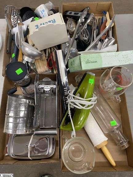 Kitchen Utensils, Stainless Serving, Glass and Wood Rolling Pins image