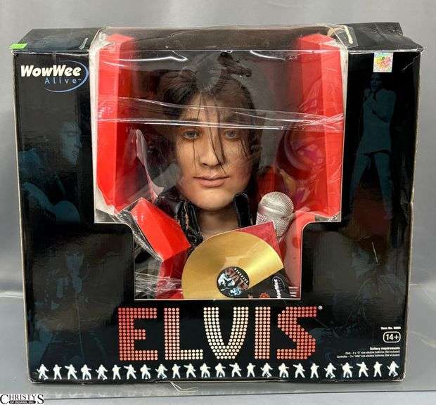 WowWee Alive Elvis Presley Motion Figure - approx 18" T - shows wear from storage image