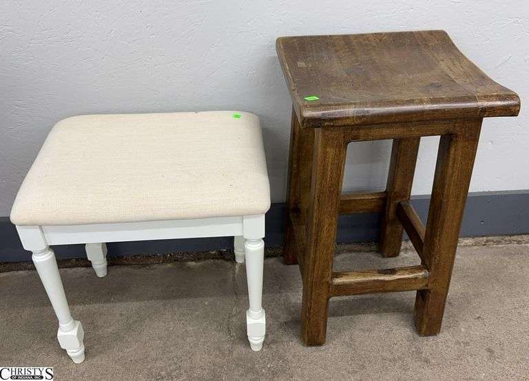 Saddle Seat Stool and Vanity Bench, Loose Legs, Overall 14x14x24" image