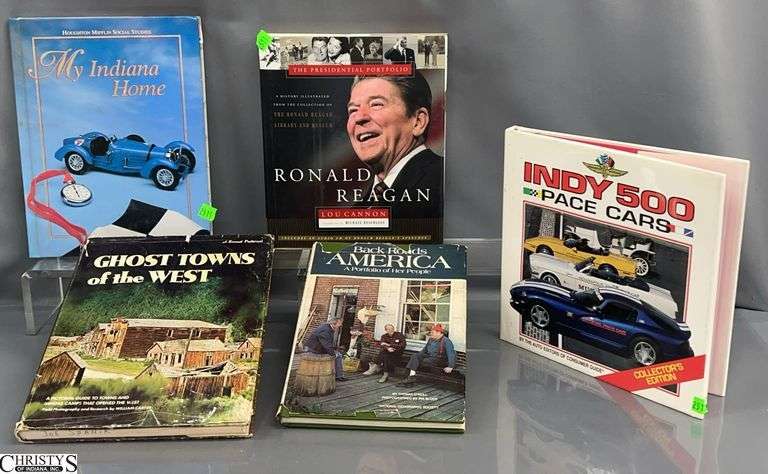 Books, Ronald Regan, Indy 500 Cars, Back Roads Of America, Ghost Towns Of The West image