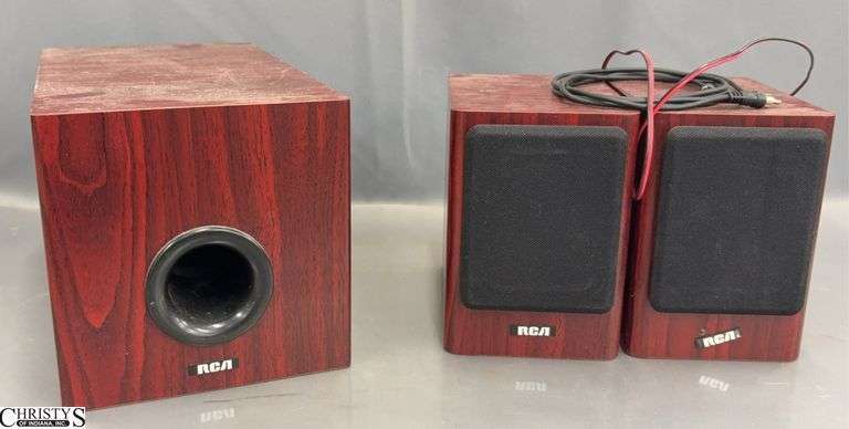 RCA Speakers and Subwoofer - 7" x 12" x 7" of largest image