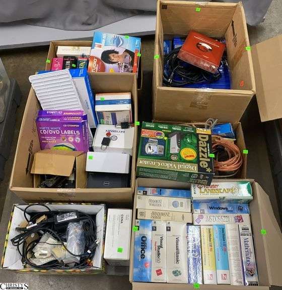 Skid of Software, Power Cords, Disc Storage Binders of DVD'S, Misc - SKID NOT INCLUDED image