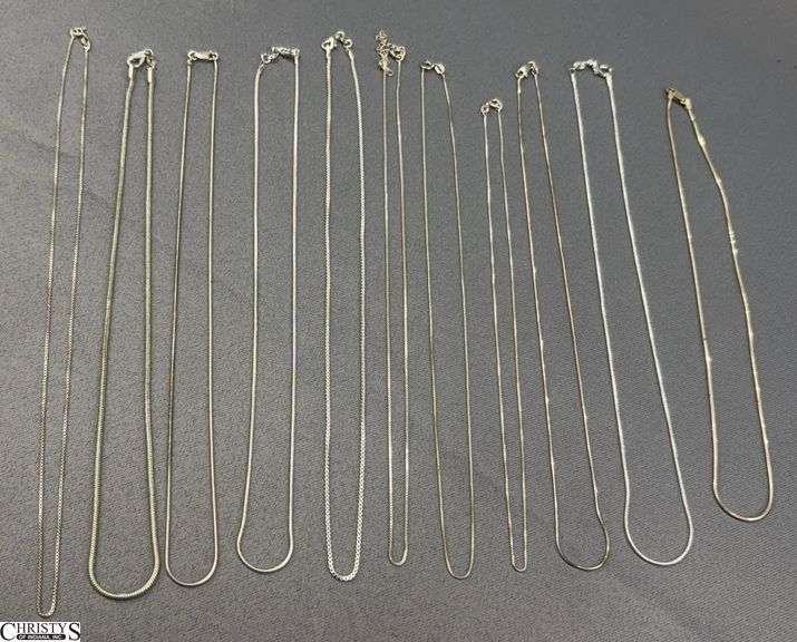 11 Chains Marked 925 or Sterling image
