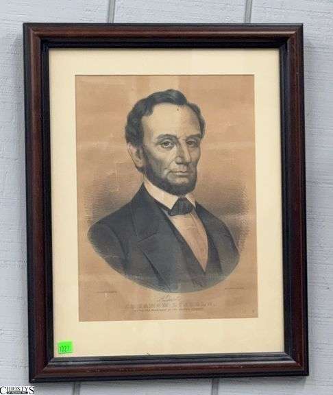 Currier & Ives Abraham Lincoln Print - 16" x 20" of frame image