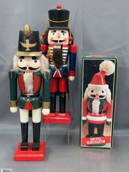3 Large Decorative Nutcrackers - 19" of tallest image