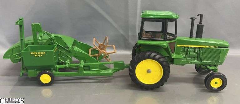 Ertl John Deere Tractor and Baler - 24" x 7" overall image