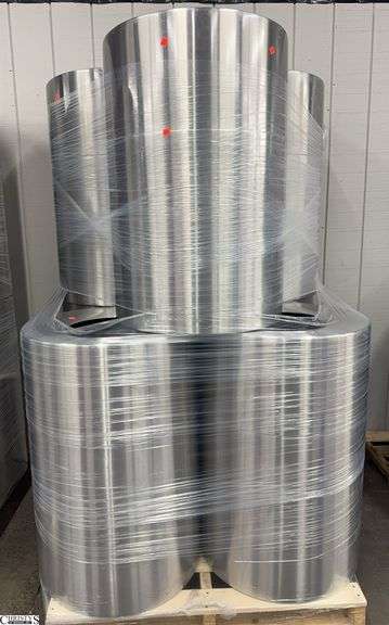 Stainless Trash Cans 36" Tallest, Wood Skid Included image