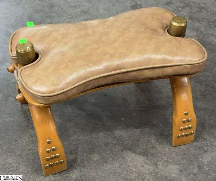 Vintage Camel Saddle Foot Stool - 19" x 12" image
