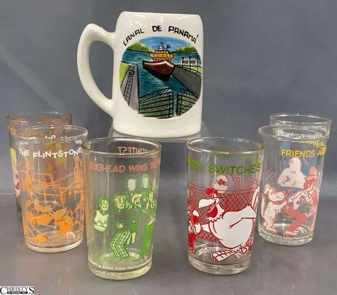 Juice Glasses, Panama Canal Mug, Flinstones, and Others Tallest 5" image