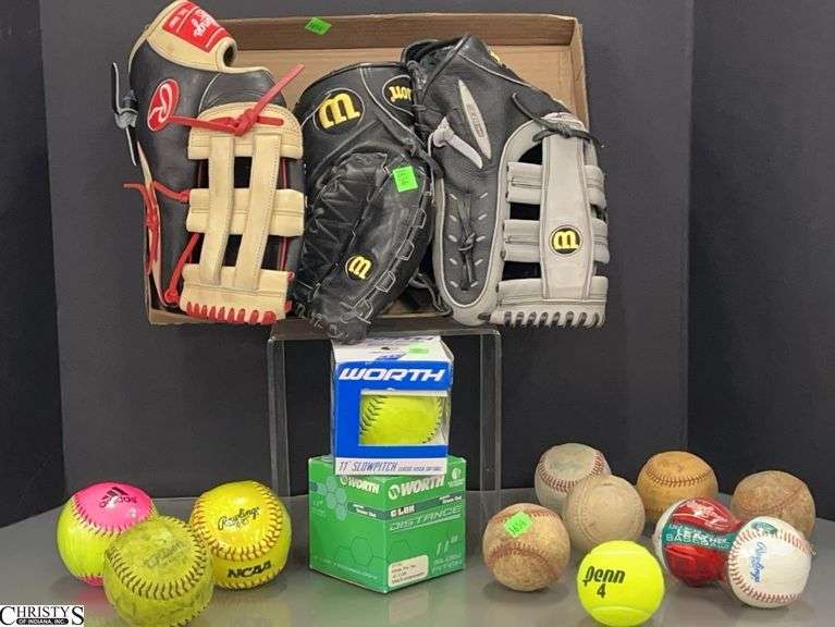 Baseballs, Softballs and Mitts image