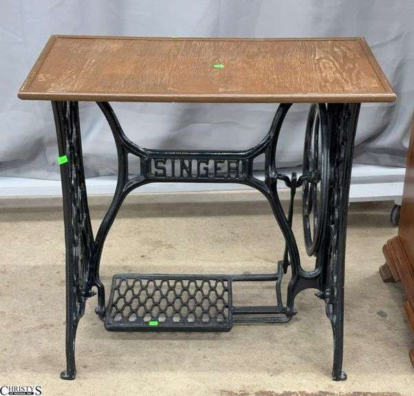 Singer Sewing Treadle Base Table, Has Some Finish 16x31x29" image