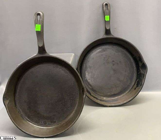 2 Wagner's Cast Iron Skillets, Need Seasoned, 10.5" and 12" image