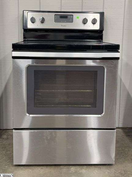 Whirlpool Flattop Electric Stove Needs Cleaned Untested 30x27x47 image