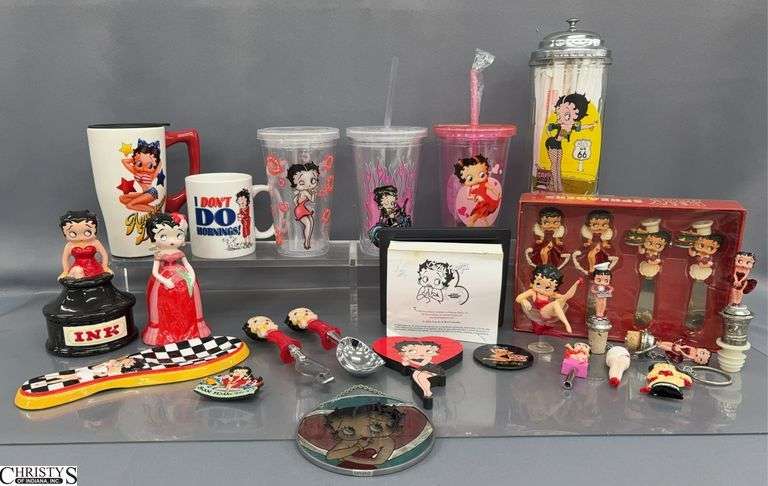 Betty Boop Travel Cups, Kitchen Utensils, Straw Holder, Misc - 10" of tallest image