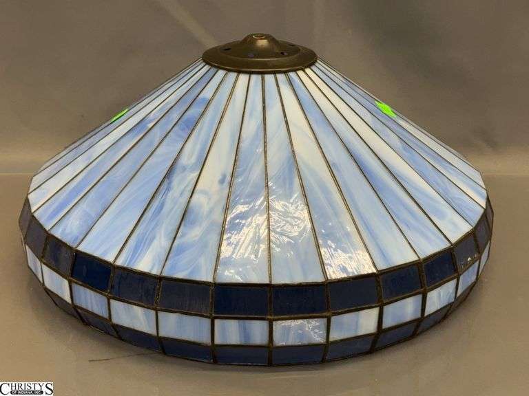 Blue Stained Glass Shade, 17.5" image