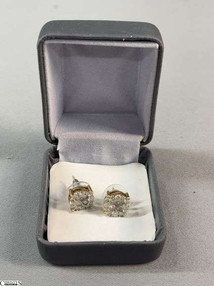 10K Yellow Gold and Diamond Earrings image
