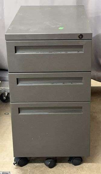 3 Drawer Metal File Cabinet 15x27.5x27.5" image