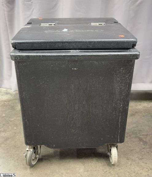 Cambro Black Reach In Commercial Rolling Bin 22x26x29" image