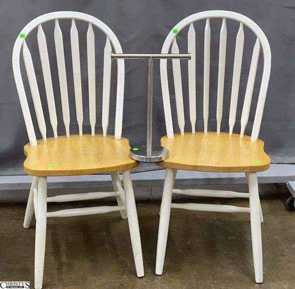 2 Kitchen Chairs and Hand Towel Holder - 36" T of chair image