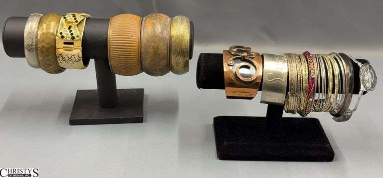 24 Bracelets- 3 Cuff Bracelets and 21 Bangle Bracelets image